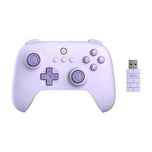 8Bitdo Ultimate C 2.4g Wireless Controller for Windows PC, Android, Steam Deck & Raspberry Pi (Lilac Purple) - Ultimate C - Lilac Purple