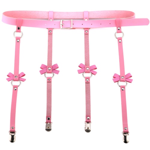 Vegan Leather Waist Belt - Pink