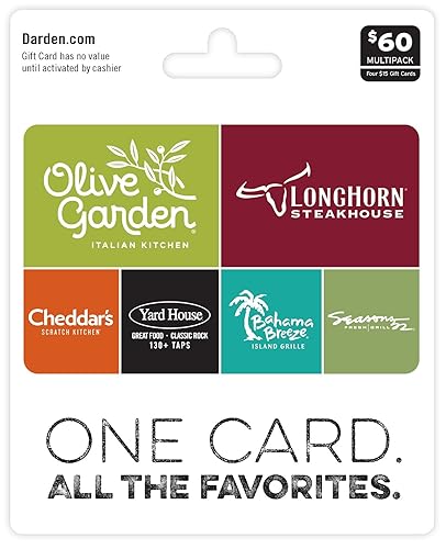 Darden Restaurants $60 Multi-Pack Gift Cards - 60 - Traditional