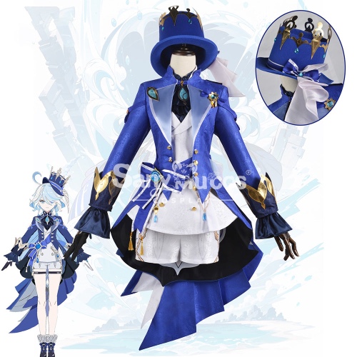 【In Stock】Game Genshin Impact Cosplay Furina Cosplay Costume Plus Size - XXL