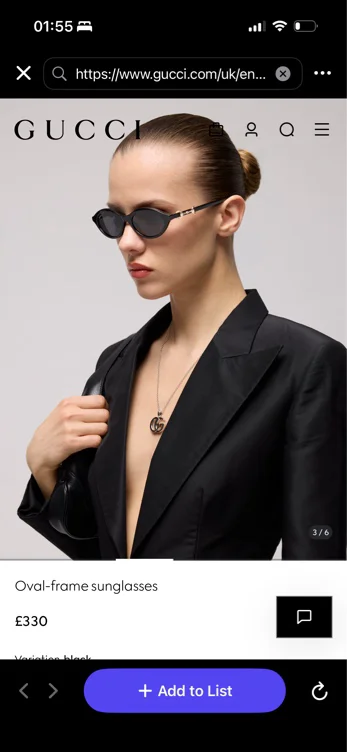 Oval-frame sunglasses