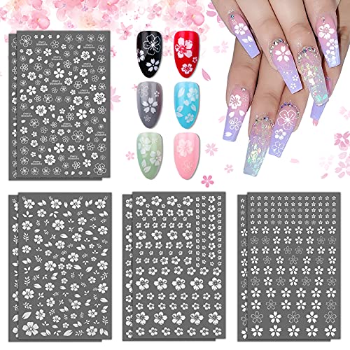 Flower Nail Art Stickers, 8 Sheets 