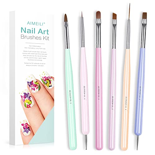 6 Nail Art Brushes