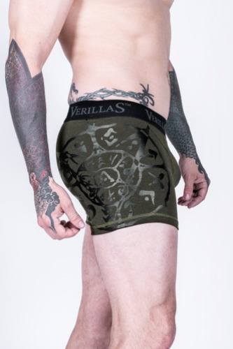 Raider Boxer Briefs (1 Pair) - Green - XS (28"-30")