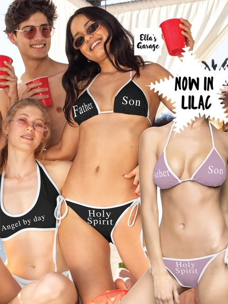 Father Son Holy Spirit God's Favorite Fashion Trendy Women's Bikini Swimsuit