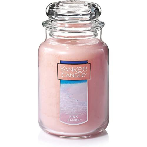 Yankee Candle Pink Sands Scented, Classic 22oz Large Jar Single Wick Candle, Over 110 Hours of Burn Time - Pink Sands - Large Jar