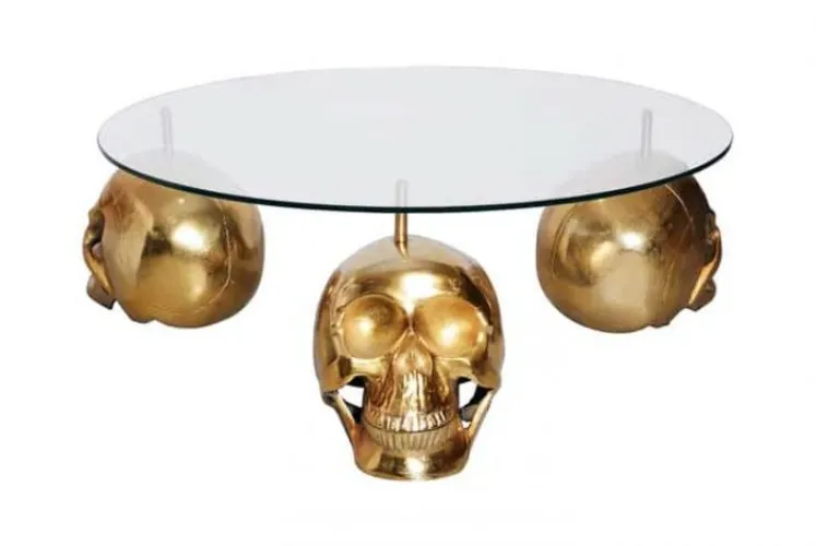 Golden skulls coffee table