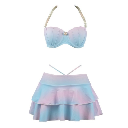 Mermaid Shell Skirt Bikini - Short Skirt + Top 