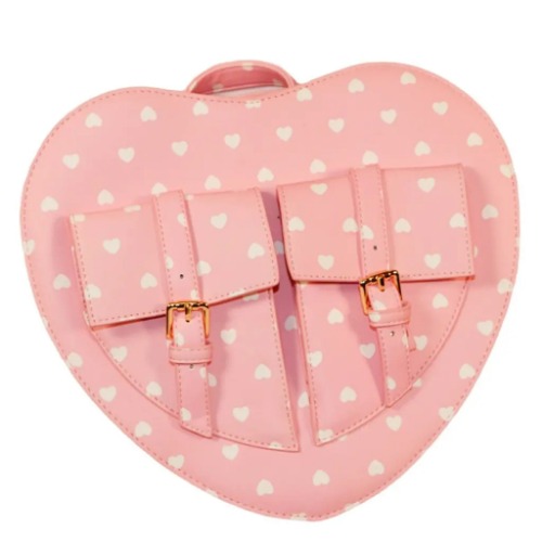 Doki Doki Backpack - Pink with Hearts