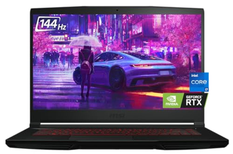 MSI Thin GF63 15.6" FHD Gaming Laptop, 144Hz, Intel Core i7-12650H(Beat i5-13420H), NVIDIA GeForce RTX 4060, 64GB RAM, 2TB NVMe SSD, WiFi 6, Backlit Keyboard, HDMI, RJ-45, Win 11, CUE Accessories - 15.6" - 64GB DDR5 RAM | 2TB NVMe SSD