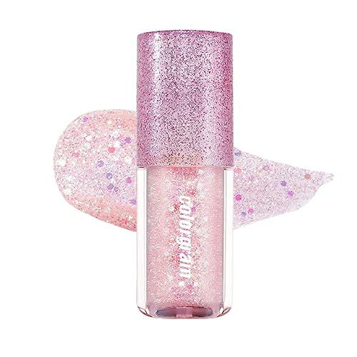 COLORGRAM Milk Bling Shadow - 02 Opal Flash 0.11 fl.oz, 3.2g | Pigmented liquid glitter eyeshadow, Long-lasting shimmer for daily and party makeup, Multi-dimensional sparkling metallic finish, Opaque coverage, Quick drying formula for easy application - 02 Opal Flash