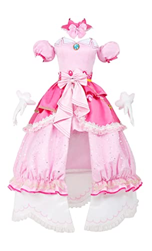 miccostumes x akuoart Womens Deluxe Princess Lolita Dress Cosplay Costume with Crown and Earrings - Medium - Pink