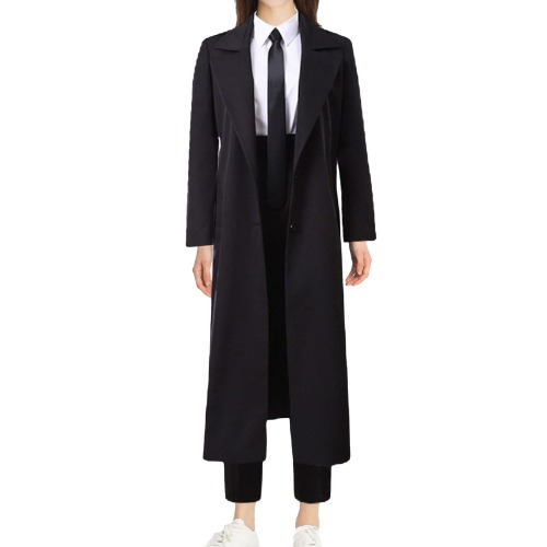MchoiJudd Chainsaw Man Cosplay Anime Mitaka ASA Dress Makima Costume Uniform Outfit Halloween Women's School JK Uniform - Medium Black Coat