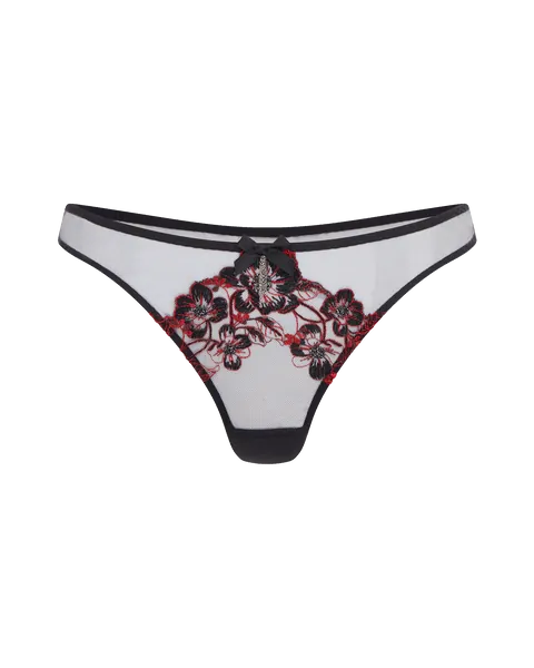 Amoura Thong in Black/Red | By Agent Provocateur