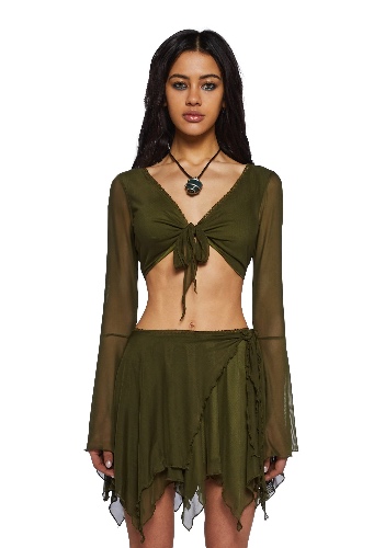 Spell Catcher Skirt Set-Green | GREEN / Medium