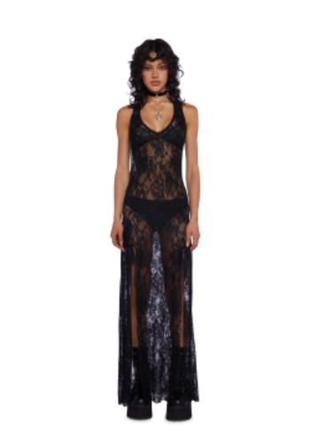 Romantic Rebel Maxi Dress | BLACK / Medium