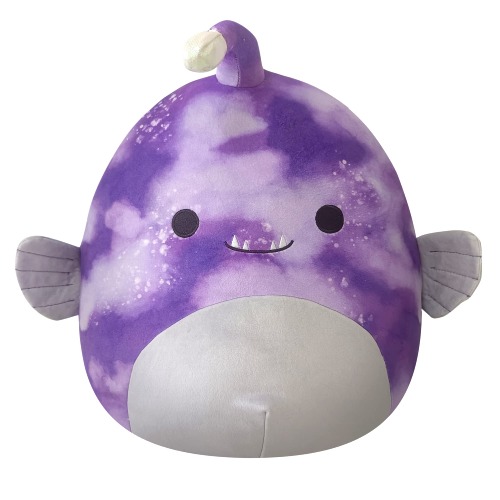 Squishmallows 14-Inch Purple Tie-Dye Anglerfish Plush - Add Easton to Your Squad, Ultrasoft Stuffed Animal Large Plush Toy, Official Kelly Toy Plush - 