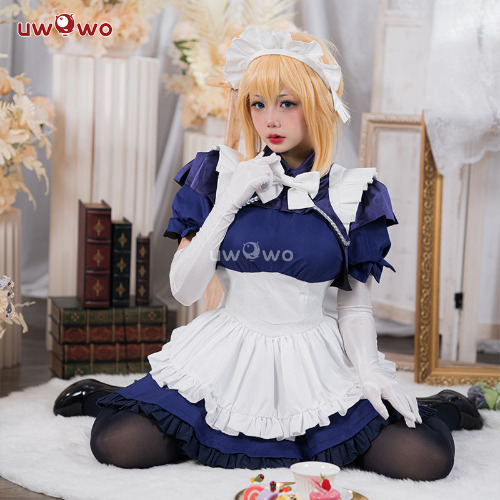 【In Stock】UWOWO Anime Fate/Grand Order FGO Jeanne D'Arc Maid Dress Cosplay Costume - 【In Stock】L