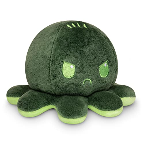 TeeTurtle - The Original Reversible Octopus Plushie - Cactus + Succulent - Cute Sensory Fidget Stuffed Animals That Show Your Mood 4x4x3 - Succulent + Cactus Octopus