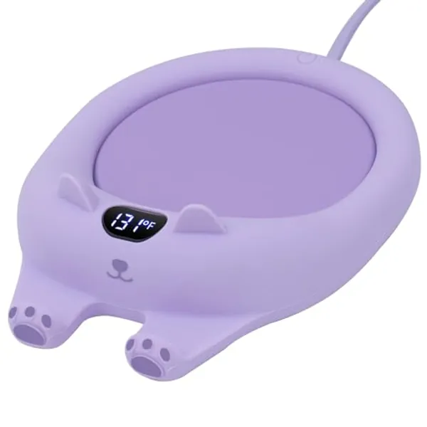 PUSEE Mug Warmer,Coffee Warmer for Desk Candle Warmer Auto Shut Off,Coffee Cup Warmer with 3 Temp Settings,Electric Beverage Warmer Plate for Coffee,Tea,Water Milk and Cocoa(Not Include Cup)