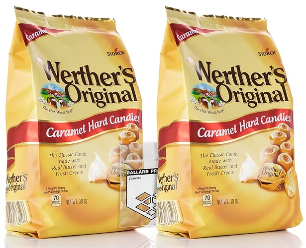 Werthers Original Hard Candy Caramels Pack of 2 - Bulk Bags of Hard Candy Individually Wrapped (30oz Each) - Bundle with Ballard Products Pocket Bag - Sweet - 2.1 Pound (Pack of 2)
