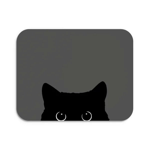 Mouse Pad de 22 * 18cm, Mouse Mat de Antideslizante Natural en Neopreno, Alfombrilla de Mouse para Juego Color Duradero de Textura.(Gato Ojos) - Gato Ojos