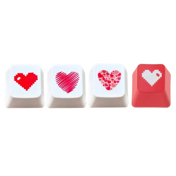 LINLIJIA - Teclado de juego PBT OEM R4 - Teclas de dirección para teclado mecánico de repuesto, teclas en forma de corazón (juego) - Establecer