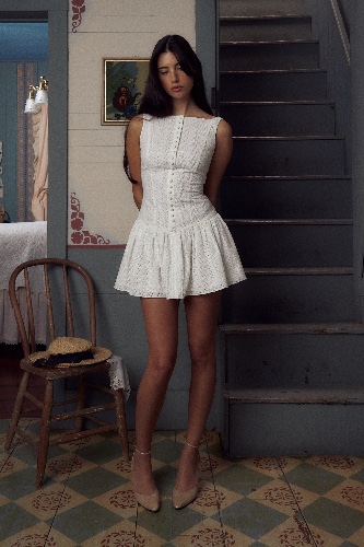 Kissing Booth Dress Ivory | M (IN STOCK)