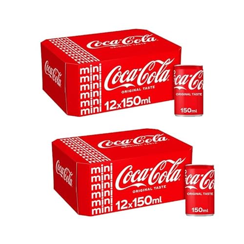 Soft Drinks Mini Cans 150ml Assorted Sparkling Soft Drinks 150ml Soft Drink Can Bundle Boxed Treatz (Coca Cola 150ml - 24 Pack) - Coca Cola 150ml - 24 Pack