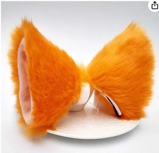 Cat Ears Hair Clips Fox Ears Barrettes Women Furry Fur Cat Headpiece Holiday Hair Pins Sweet Halloween Party Decoration Headband Anime Cosplay Costume Kitty Kitten Hair Accessories Khaki - White - Orange - Pink