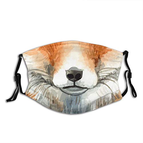 Prientomer Funny Mouth Fox Face Mask, Decorative|Adjustable, With 2 Filters For Men And Women Balaclava Bandana Cloth