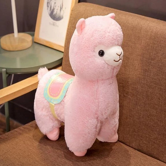 Alpaca & Saddle Plush - 35cm / Pink