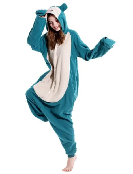 Adult Pajamas Cosplay Homewear Sleepwear Jumpsuit Snorlax Onesie Costume Women Men