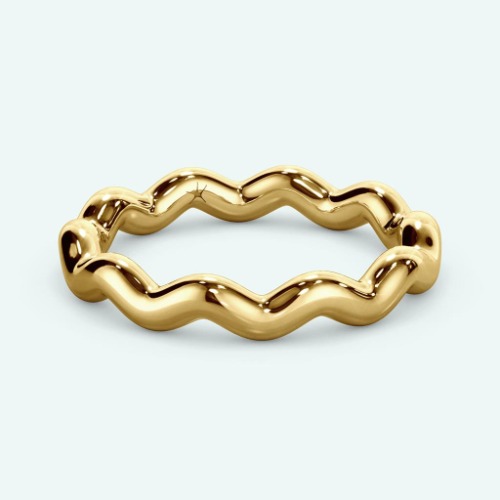 Squiggle Ring - Gold / 12