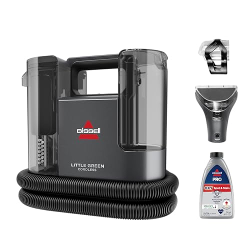 BISSELL® Little Green® Cordless Multi-Purpose Portable Deep Carpet and Upholstery Cleaner, Car and Auto Detailer with 25V Lithium-Ion Battery, 3682 - Little Green Cordless