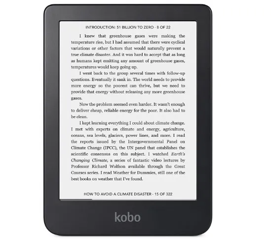 Kobo Clara 2E | eReader | Glare-Free 6” HD Touchscreen | ComfortLight PRO Blue Light Reduction | Adjustable Brightness | WiFi | 16GB of Storage | Carta E Ink Technology | Waterproof