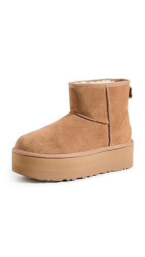 UGG Women's Classic Mini Platform Boot - 8 - Chestnut