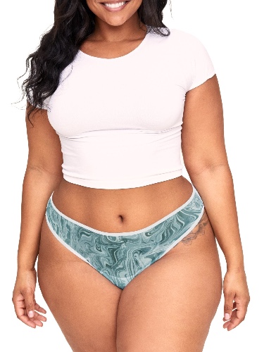Nikki Women's Plus-Size Thong Panty | Plus Size 1X / marbelous c07