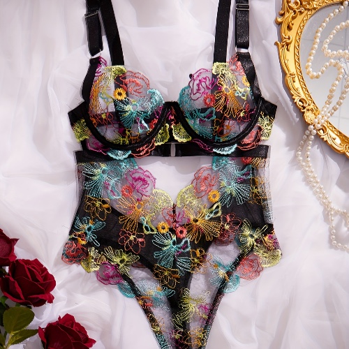 rainbow flower bodice