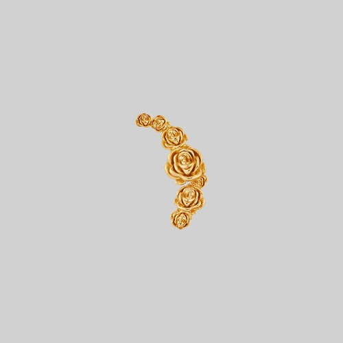 DAMASK. Rose Foliage Stud Earring - Gold | Gold / Single Left Ear