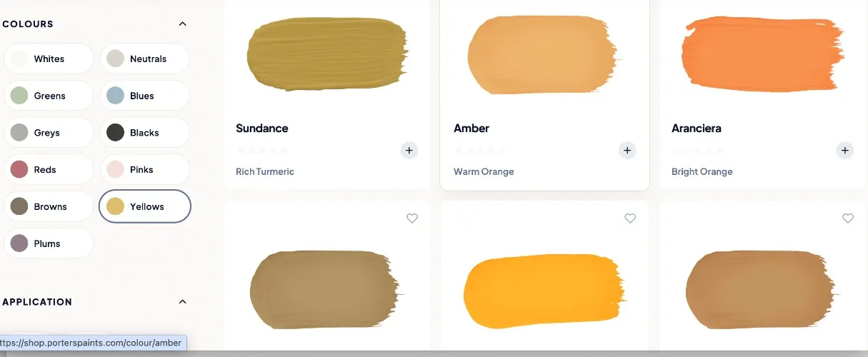 Shop Yellow and Orange Paint Colours