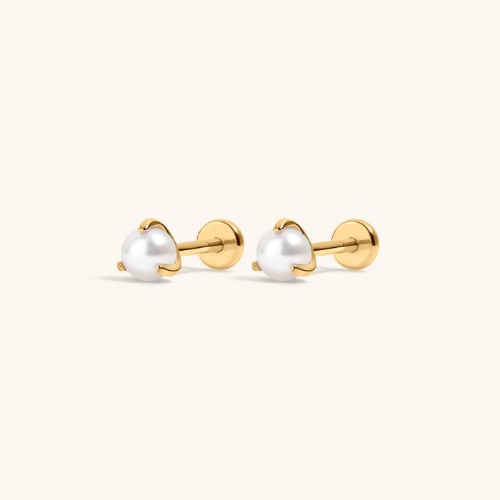 Pearl Nap Earrings | Gold