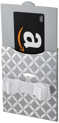 Amazon.com Gift Card in a Reveal (Various Designs) - 50 Silver Reveal