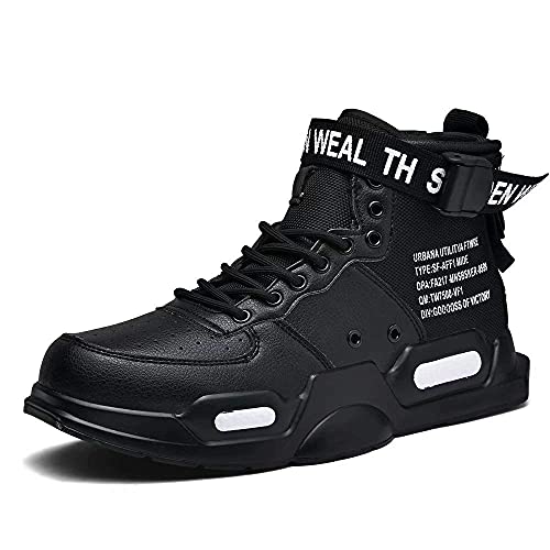 XIDISO Herren Mode Turnschuhe Herren Damen Leichte Wanderschuhe Laufen Atmungsaktiv lässige Sneakers Unisex - 47 EU - A Black