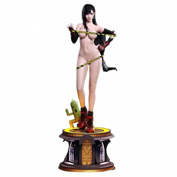 NC 1/4 Final Fantasy VII Fighting Goddess Tifa.Lockhart Action Figures, Anime Toy Statue, 56cm Collectible Model, Resin Materials Decoration Birthday Gifts for Fans and Friends