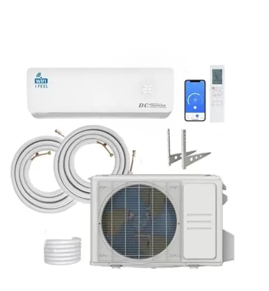 12000 BTU Air Conditioner Wall Split Wi Fi 5 In 1 Air Cooler Heater Dehumidifier Air Purifier Fan With Heat Pump Remote Control 3.4 kW A++ Rating 2 Pipes and Installation Kit Included