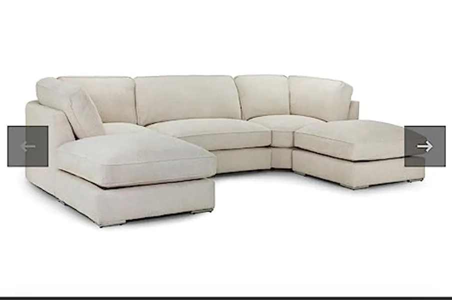 U shape sctter back/high back corner sofa (HIGH BACK, CREAM)