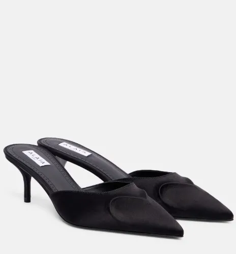 Tread Lightly – Alaïa Satin Mules (41)