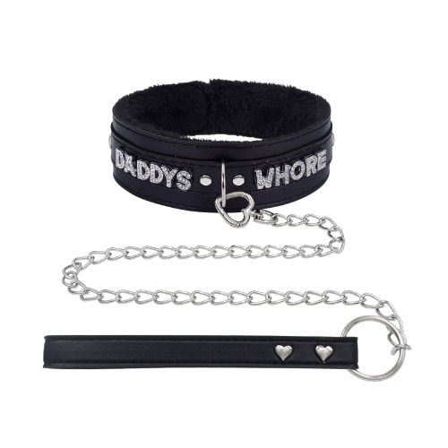 paloli Pink Choker Necklace for Women Leather Collar Fluffy Punk Leash Neck Choker Gothic Cosplay Sexy Jewelries - BK DACHAIN