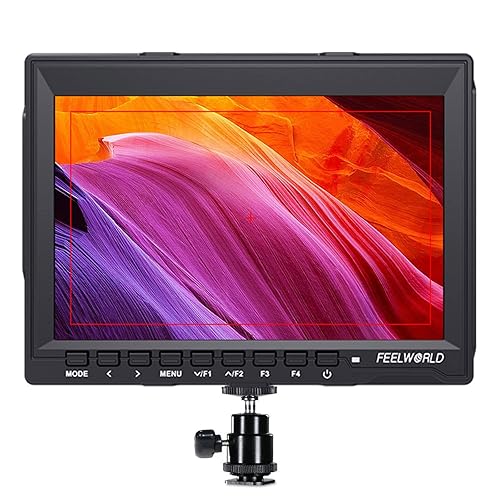 FEELWORLD FW759 7 Inch DSLR Camera Field Monitor HD Video Assist Slim IPS 1280x800 4K HDMI 1080p with Sunshade